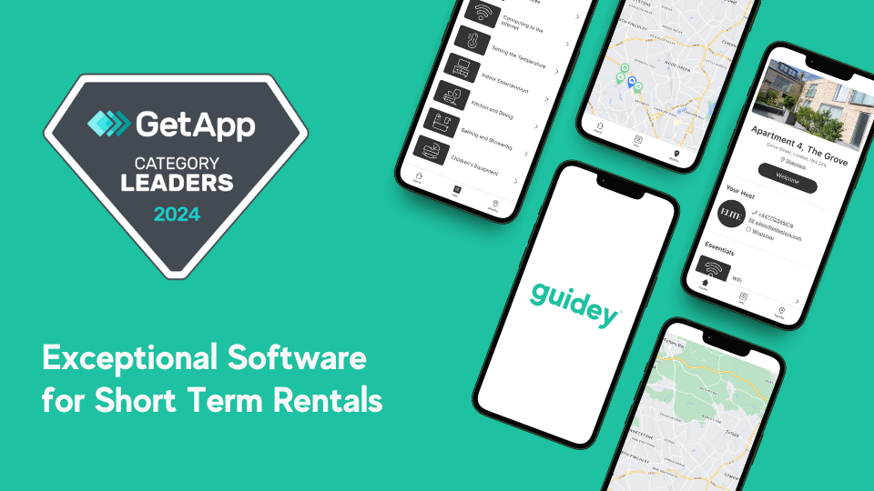 Guidey™ Recognized as GetApp Short Term Rentals Category Leader 2024