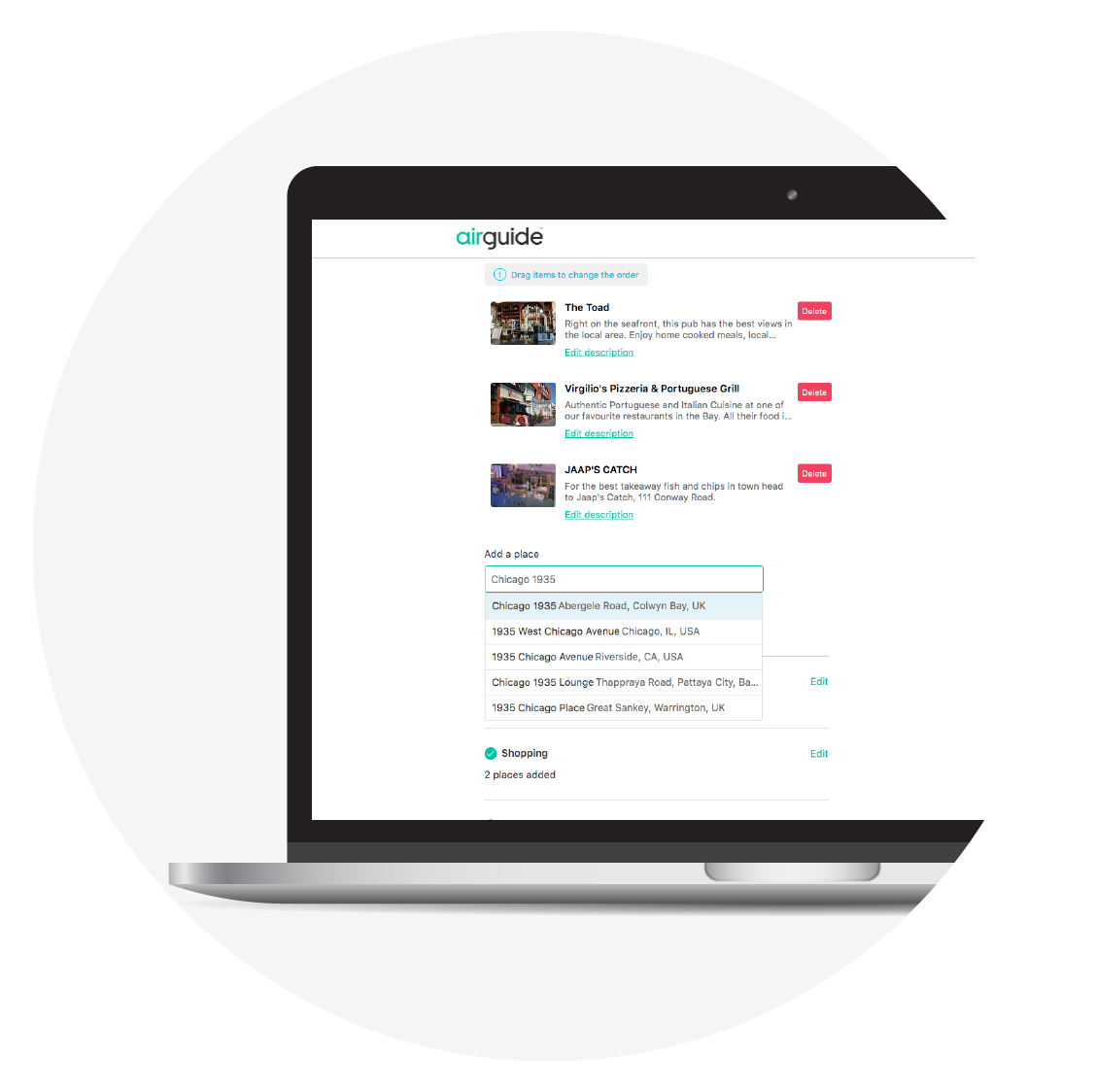 Add your recommendations in a few clicks